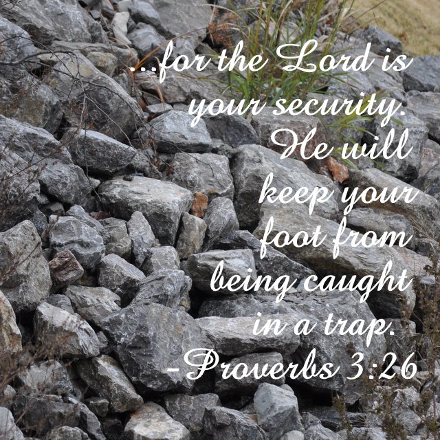 Words for Inspiration – Proverbs 3:26